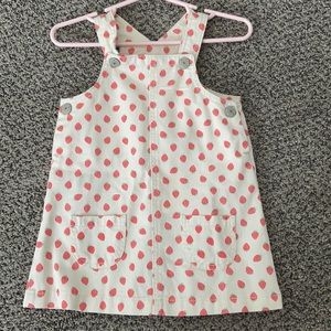 NWT girls jean dress with strawberries 🍓 So cute!